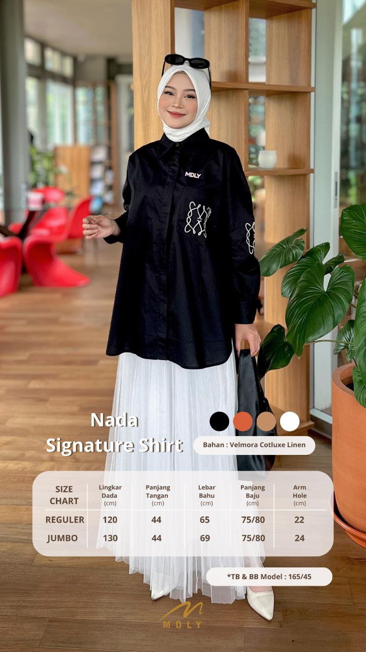 MDLY baju kemeja Nada Signature Shirt by Mdly