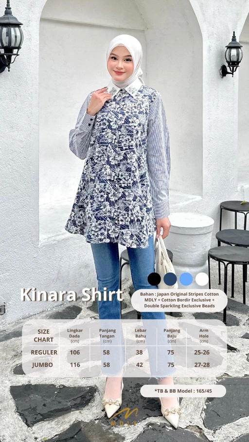 MDLY baju kemeja atasan wanita Kinara Shirt by Mdly