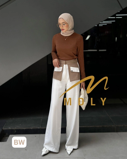 Image of 160-5 Celana Panjang Wanita Giselle Pants by MDLY Soft High