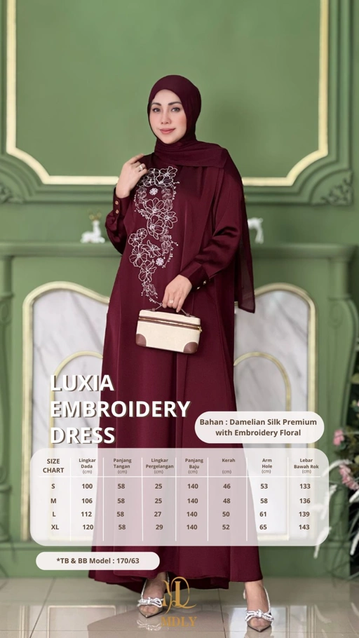 Image of Luxia Embroidery Dress New Dress Collection by MDLY