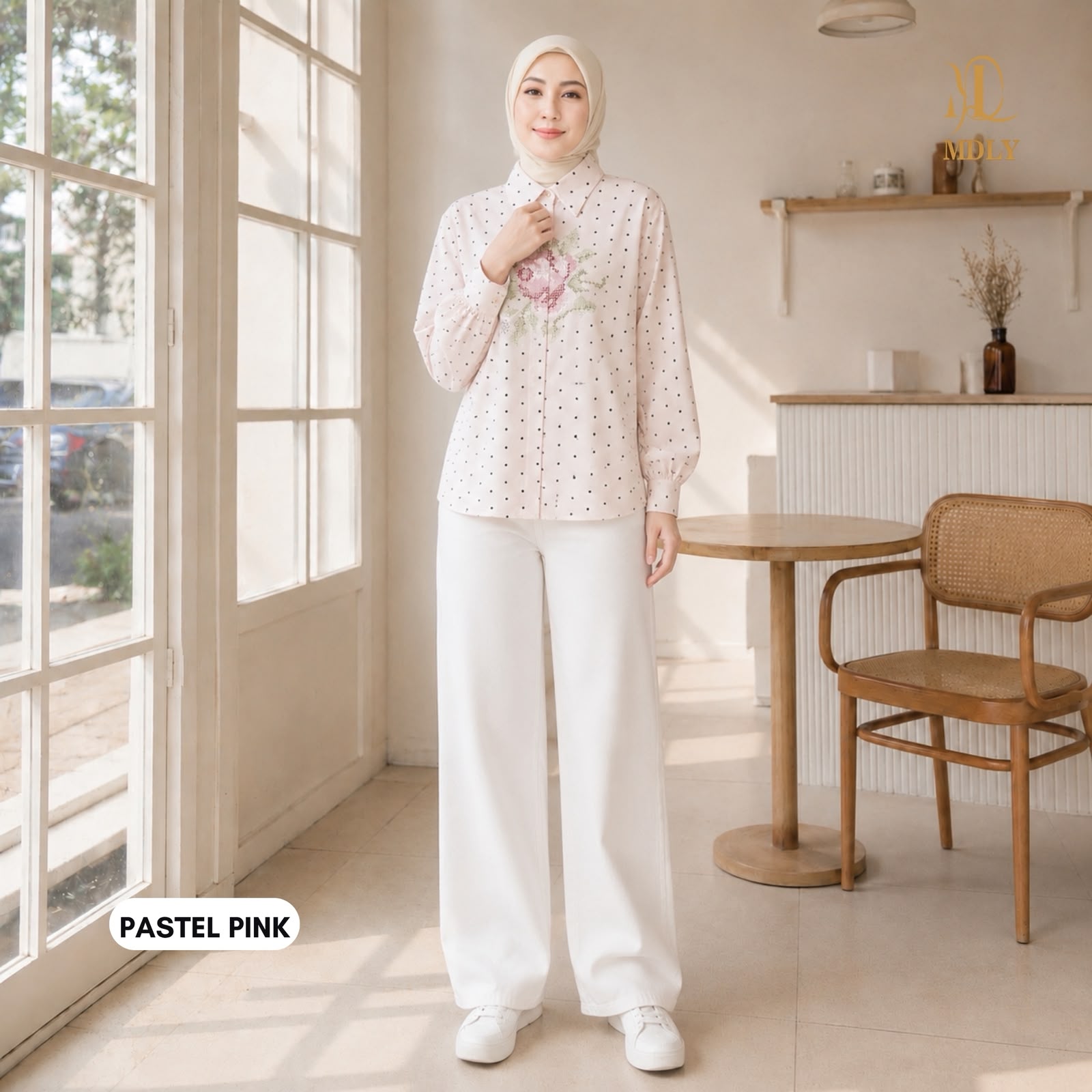 Fleur Polka Shirt Collection by MDLY