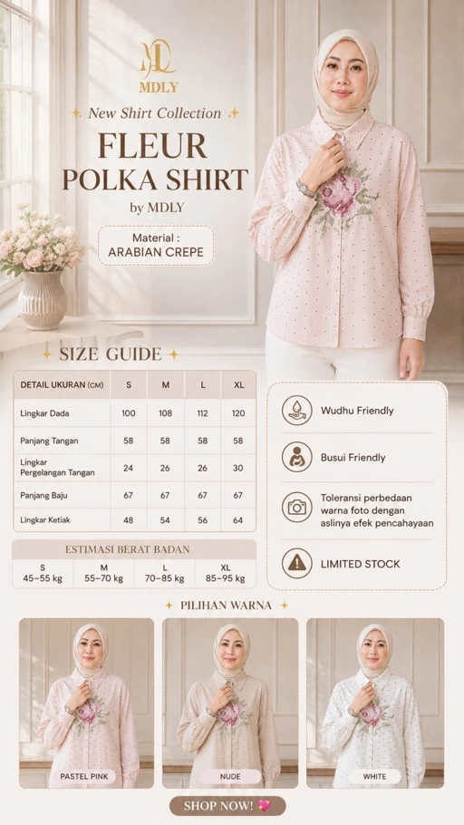 Fleur Polka Shirt Collection by MDLY