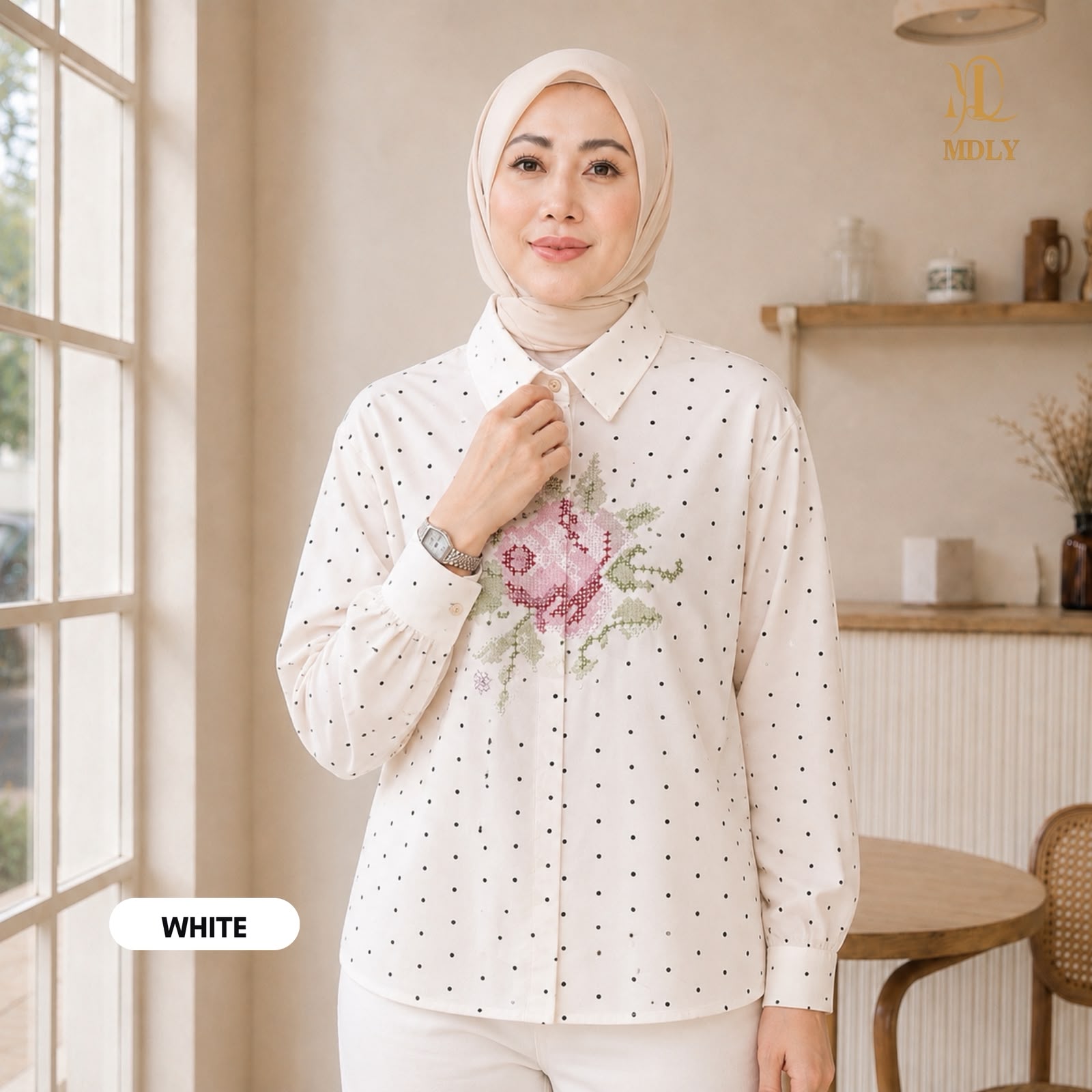 Fleur Polka Shirt Collection by MDLY