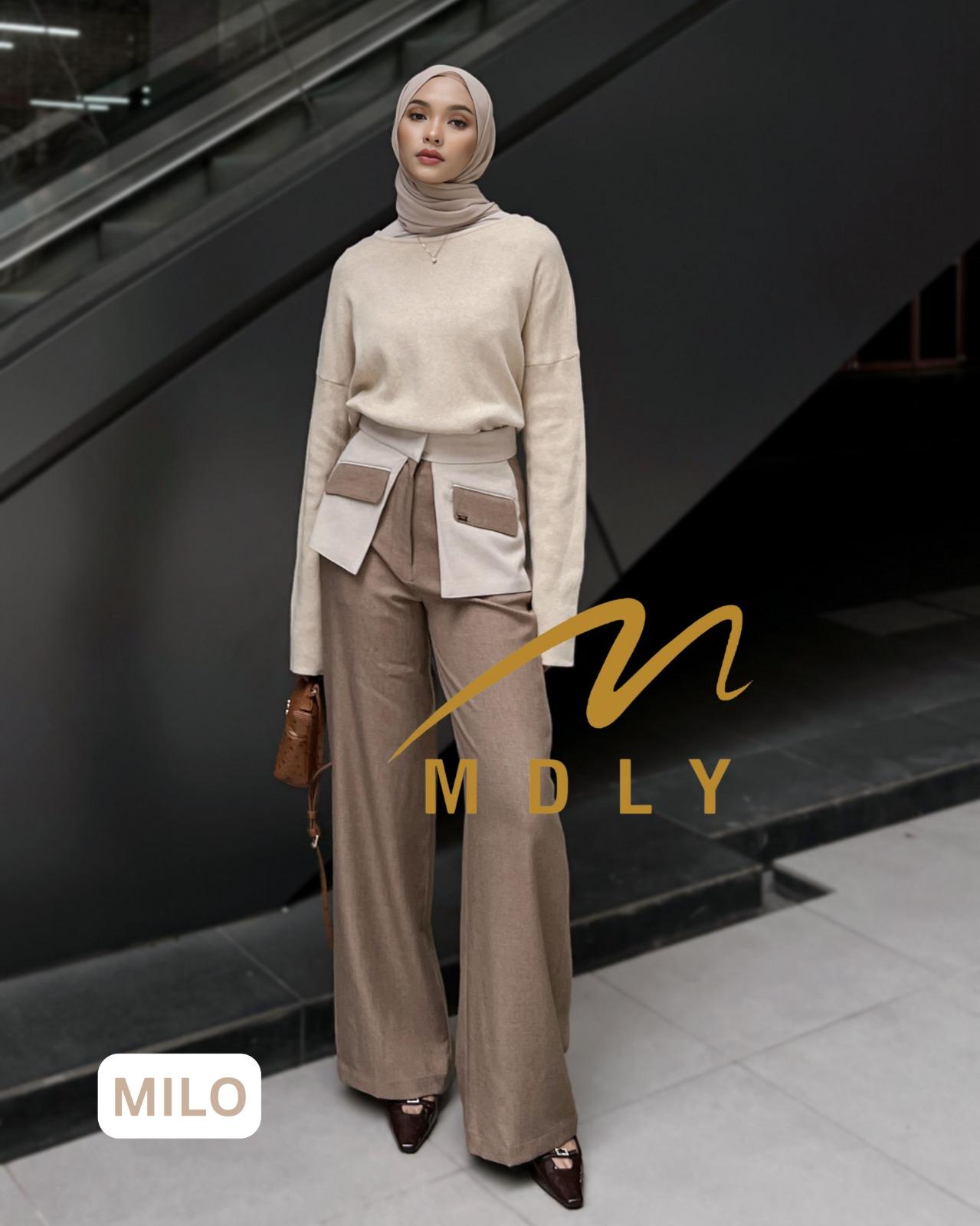 160-5 Celana Panjang Wanita Giselle Pants by MDLY Soft High