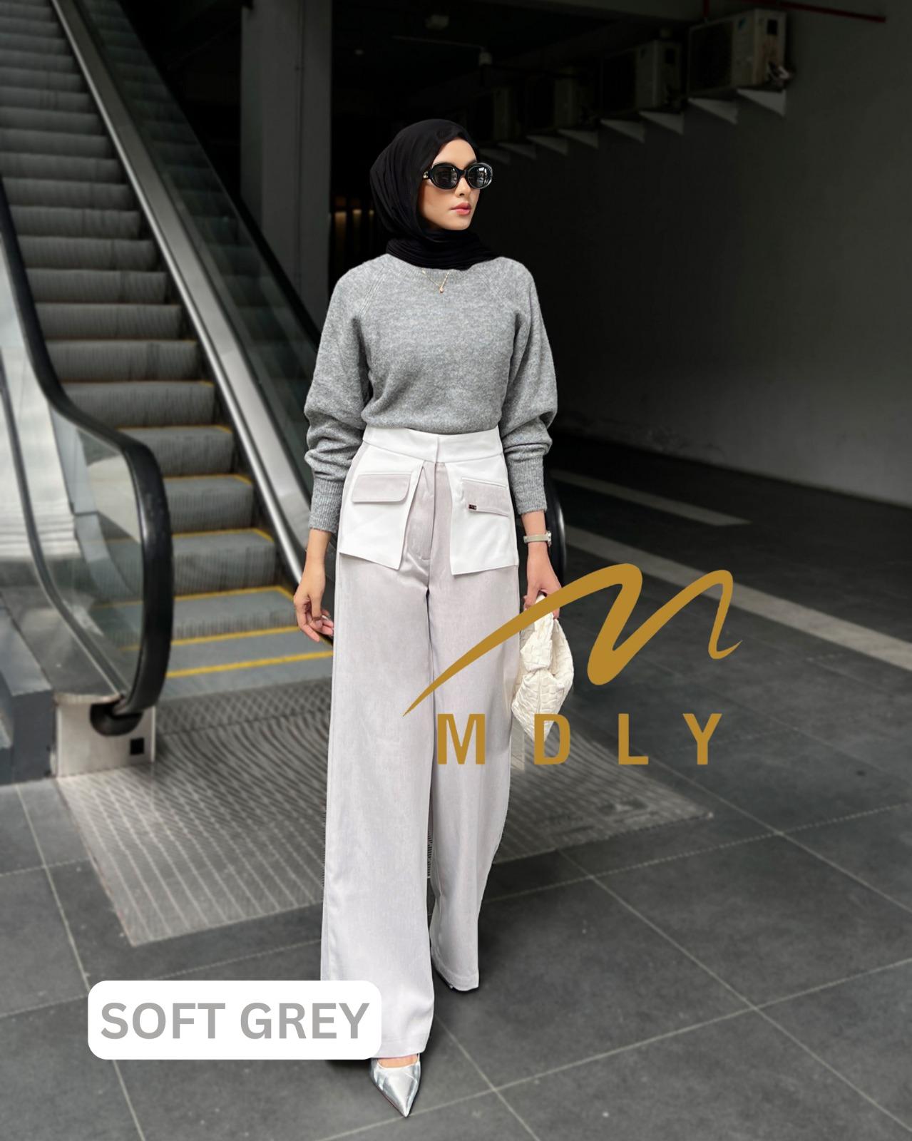 160-5 Celana Panjang Wanita Giselle Pants by MDLY Soft High