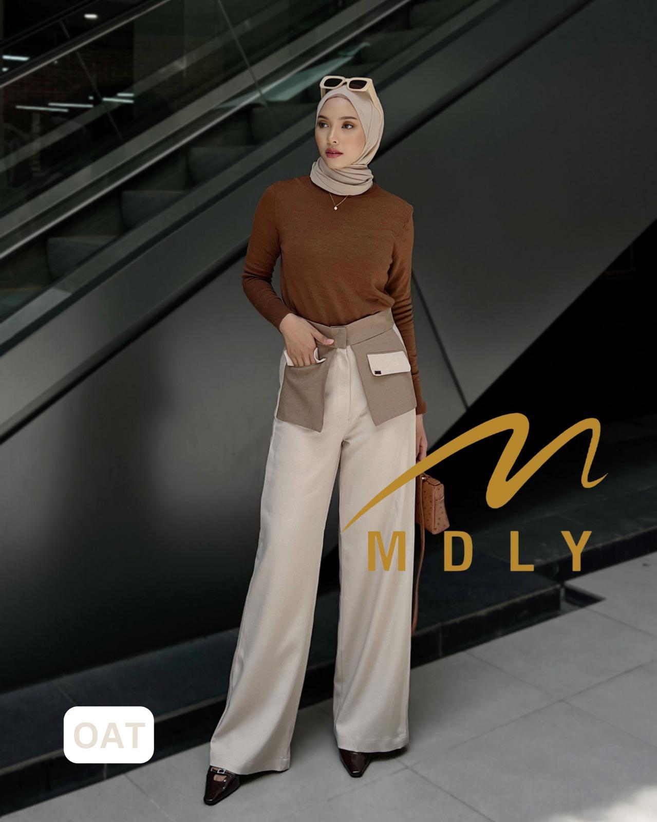 160-5 Celana Panjang Wanita Giselle Pants by MDLY Soft High