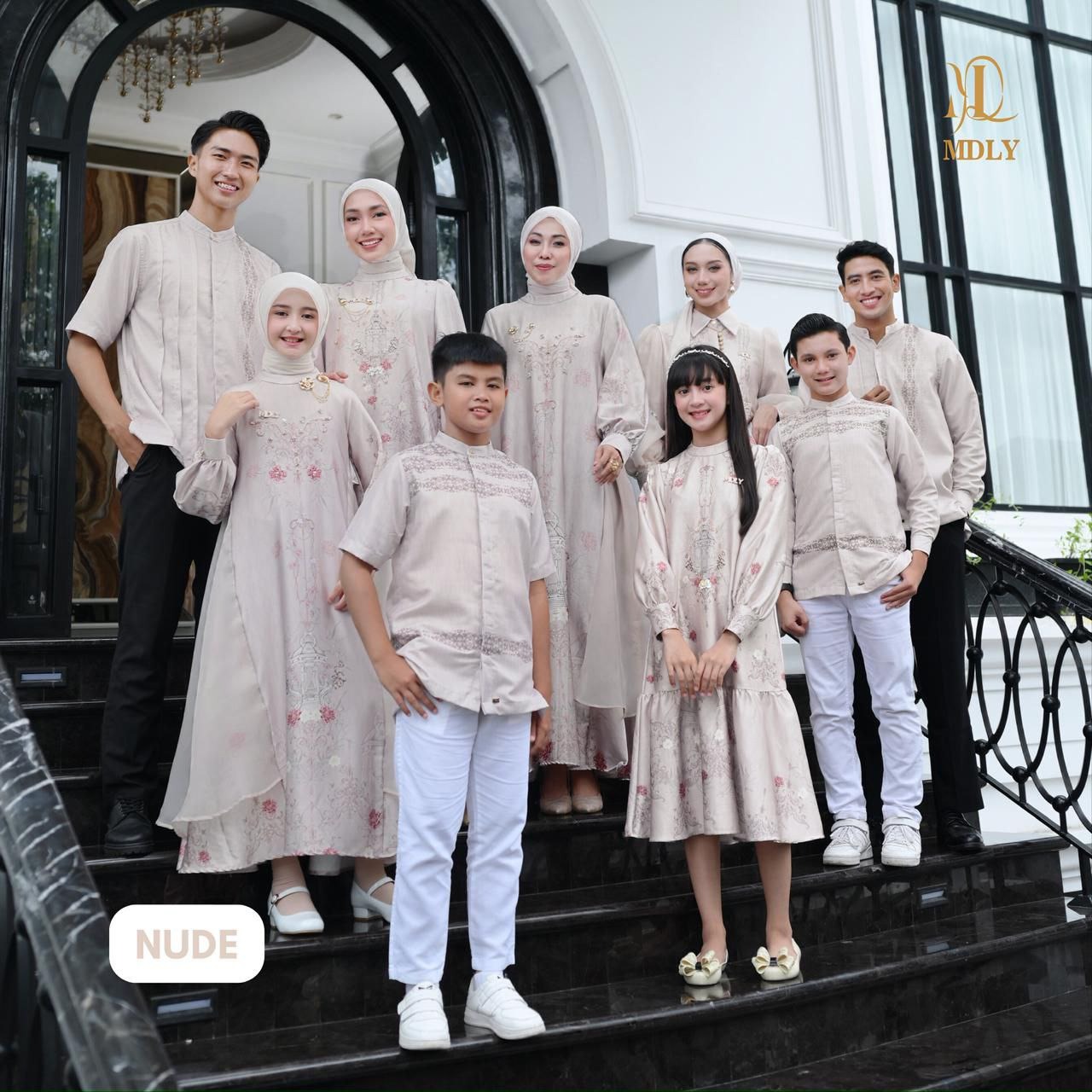 MDLY Lave Sarimbit Series Gamis Koko Dewasa Anak Lengan Panjang Pendek Raya Lebaran