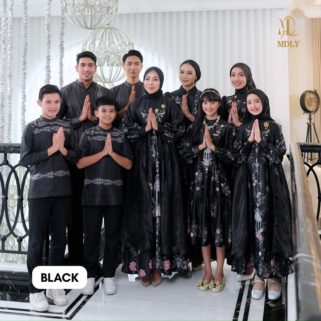 MDLY Lave Sarimbit Series Gamis Koko Dewasa Anak Lengan Panjang Pendek Raya Lebaran
