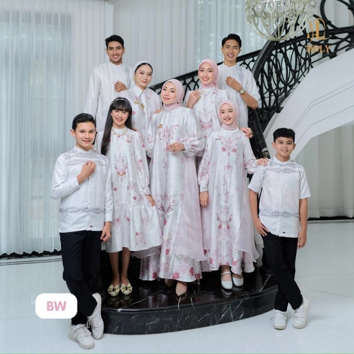 Image of MDLY Lave Sarimbit Series Gamis Koko Dewasa Anak Lengan Panjang Pendek Raya Lebaran