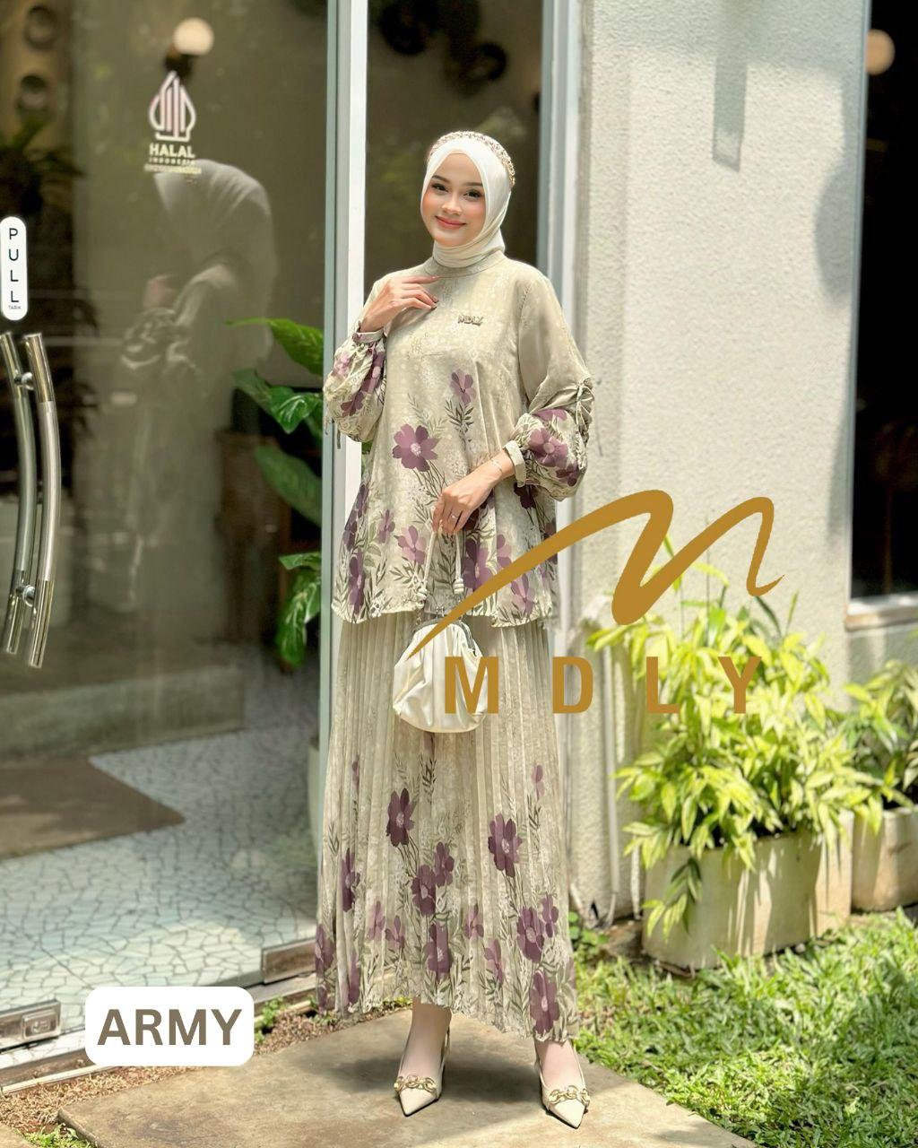 Youzee Set by MDLY Baju Setelan Muslim Wanita One Set Baju atasan dan Rok