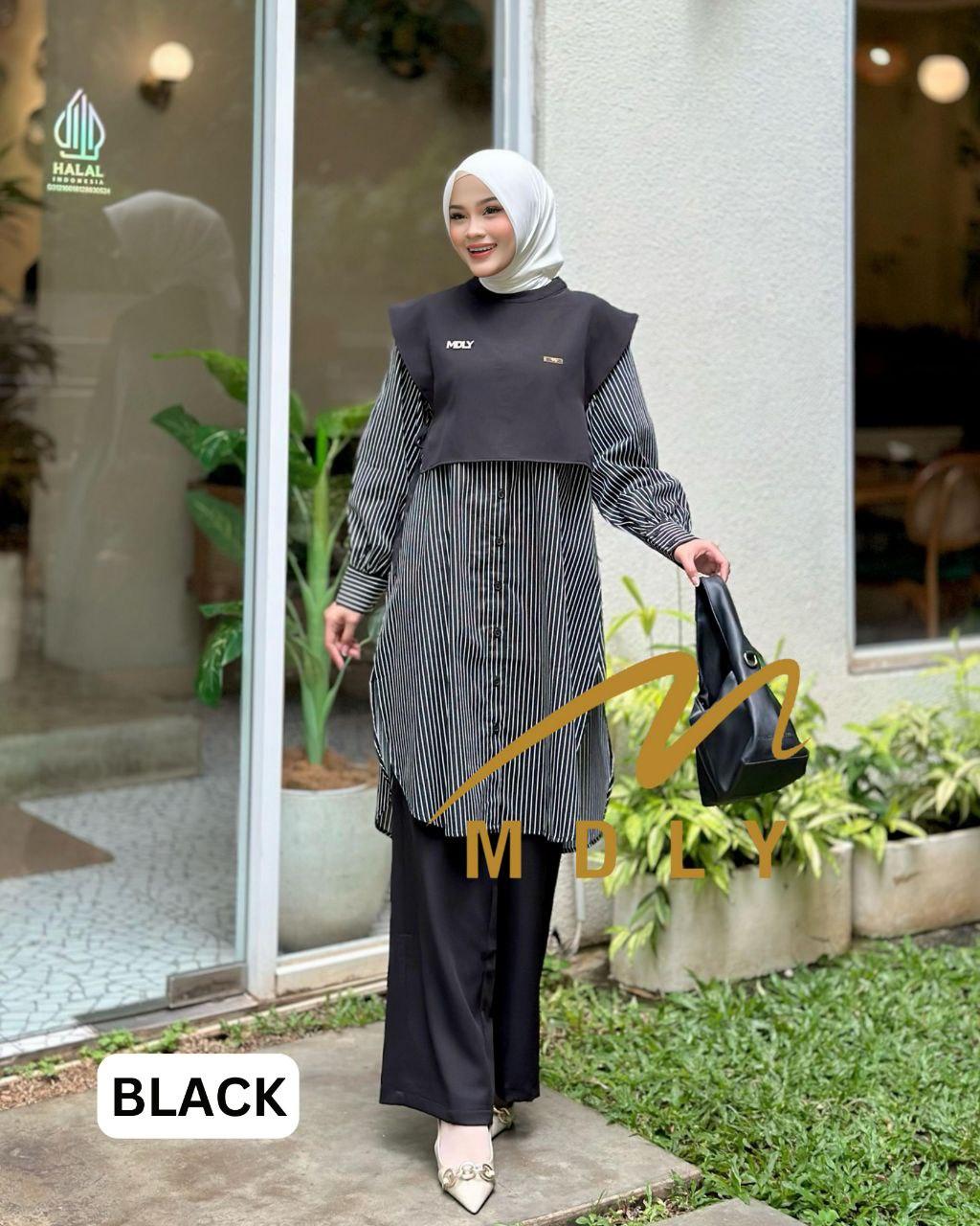 Keena Set by MDLY Baju setelan wanita masa kini One Set Baju atasan dan celana muslim