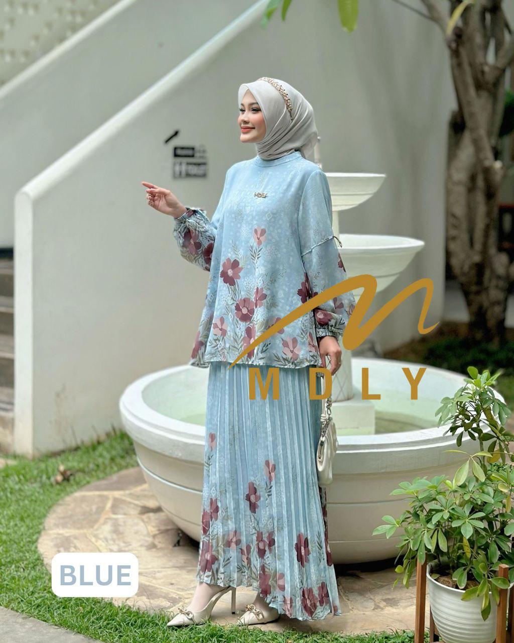 Youzee Set by MDLY Baju Setelan Muslim Wanita One Set Baju atasan dan Rok