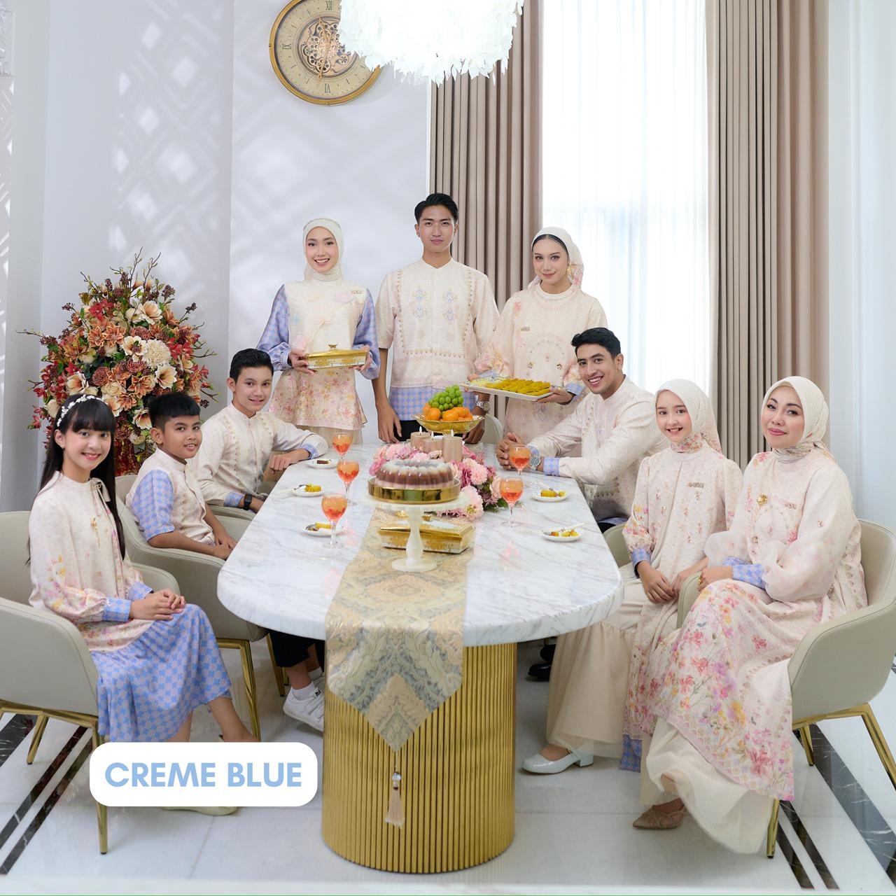 MDLY Ruya Sarimbit Series Gamis Koko Dewasa Anak Lengan Panjang Pendek Raya Lebaran