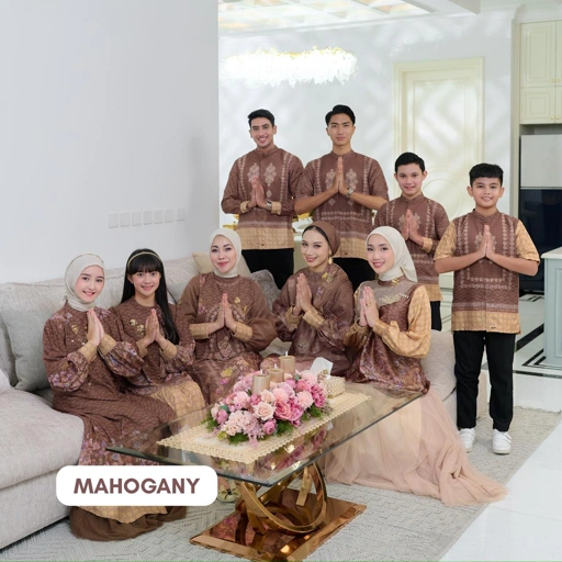 Image of MDLY Ruya Sarimbit Series Gamis Koko Dewasa Anak Lengan Panjang Pendek Raya Lebaran