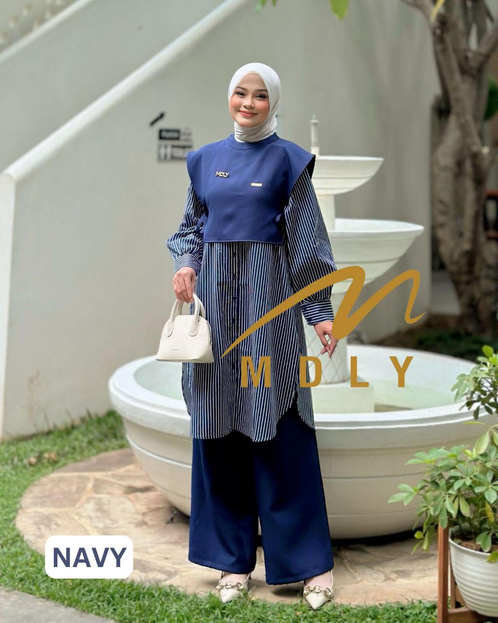 Keena Set by MDLY Baju setelan wanita masa kini One Set Baju atasan dan celana muslim