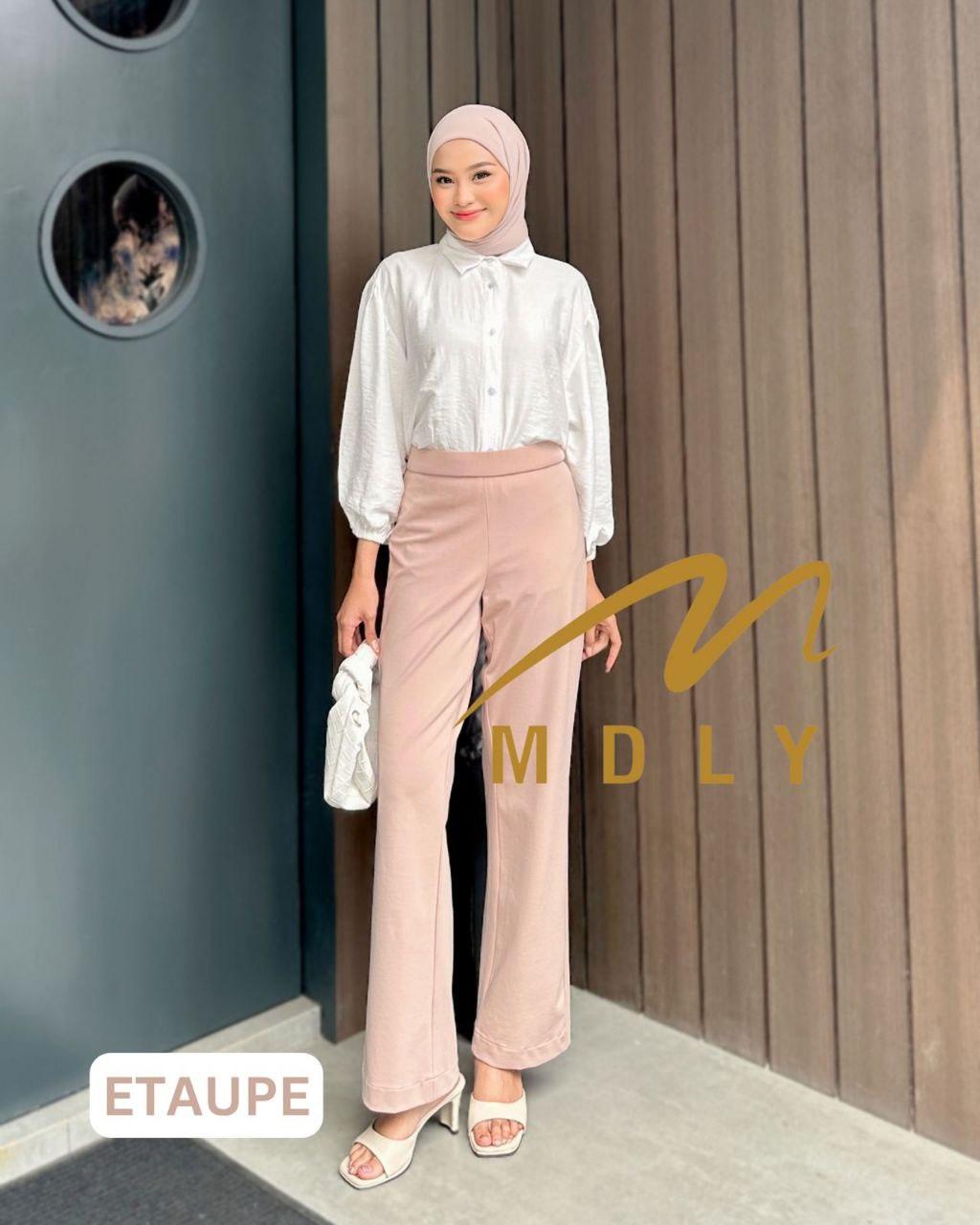 201-5 MDLY Celana panjang wanita kain Neira Pants by Mdly Nyaman Stretch