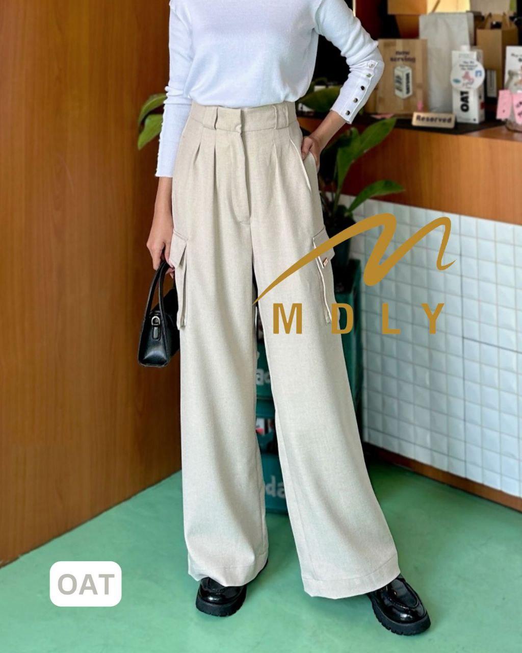 172-5 MDLY Celana panjang wanita Bree Cullote Cargo Pants by MDLY Nyaman Baggy