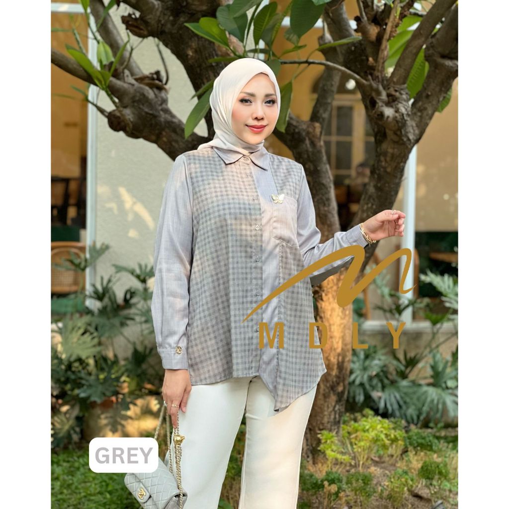 M 135-5 MDLY Baju kemeja atasan wanita Neisya Shirt by Mdly