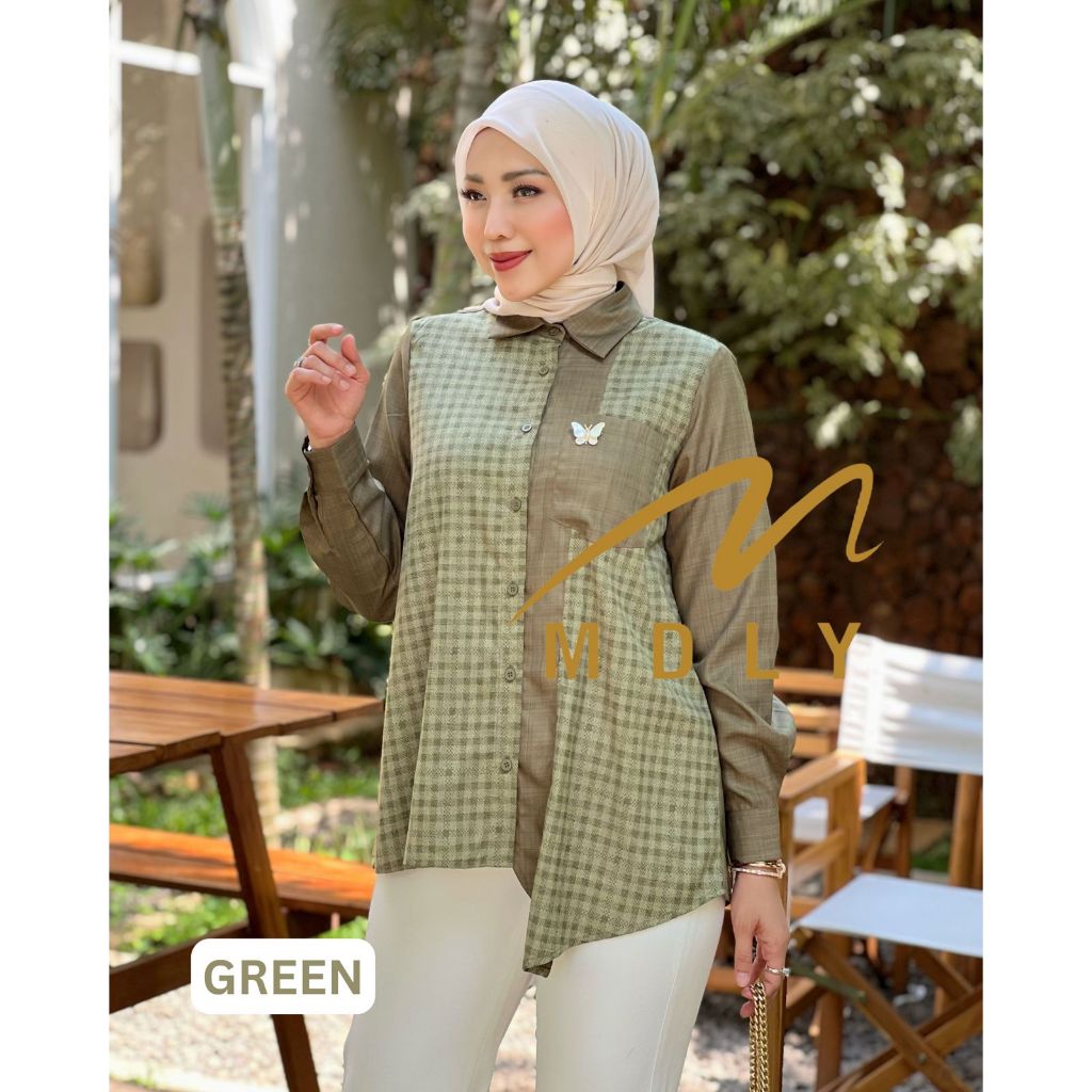 M 135-5 MDLY Baju kemeja atasan wanita Neisya Shirt by Mdly