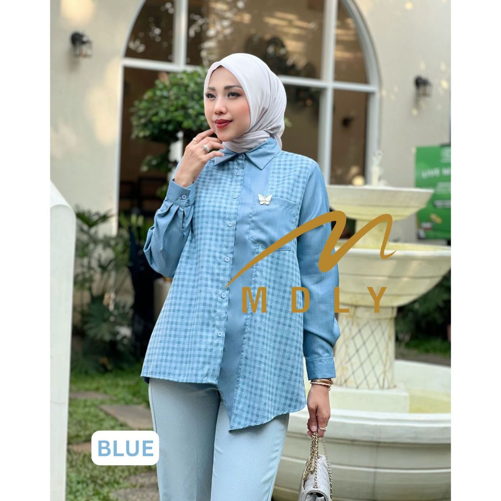 M 135-5 MDLY Baju kemeja atasan wanita Neisya Shirt by Mdly