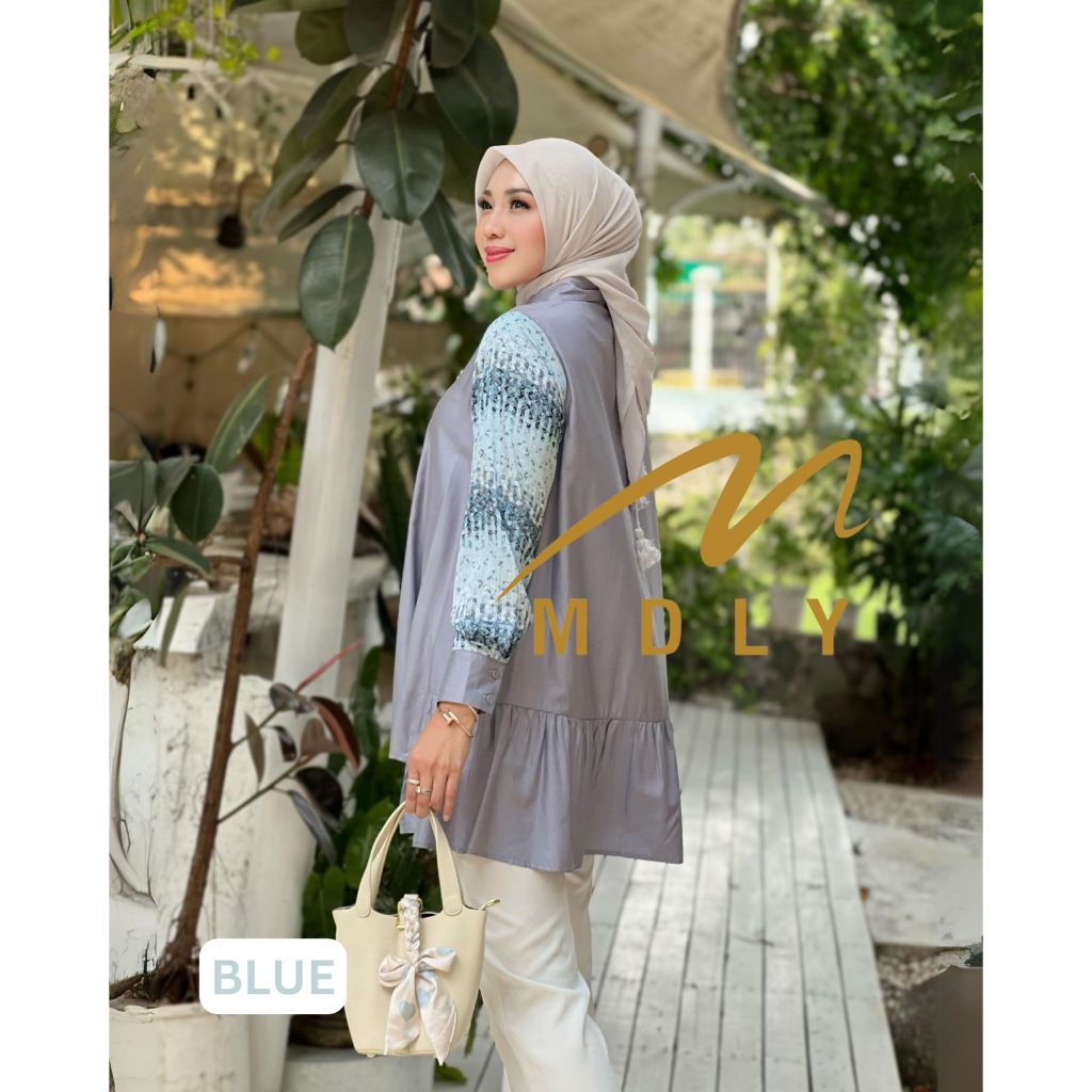 M148-5 MDLY Baju kemeja atasan wanita Radya Lux Shirt by Mdly