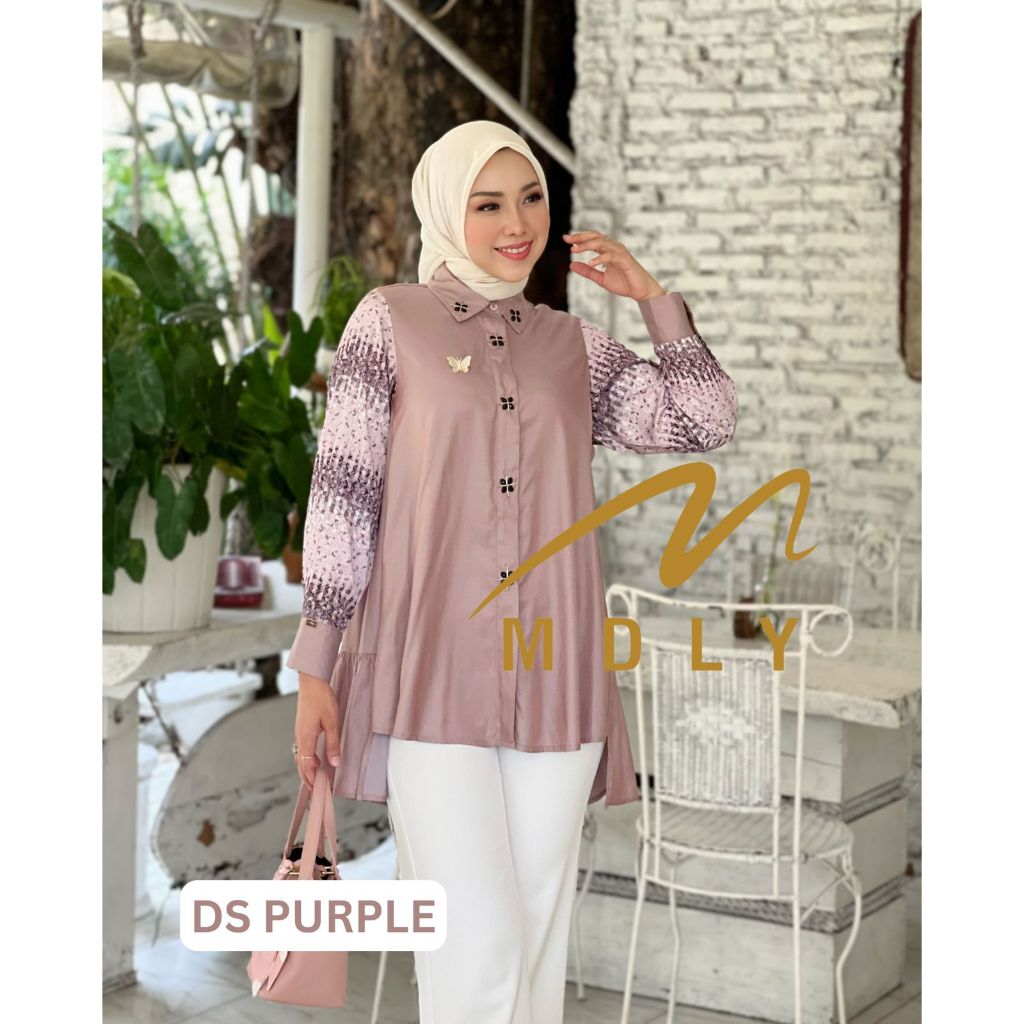 M148-5 MDLY Baju kemeja atasan wanita Radya Lux Shirt by Mdly