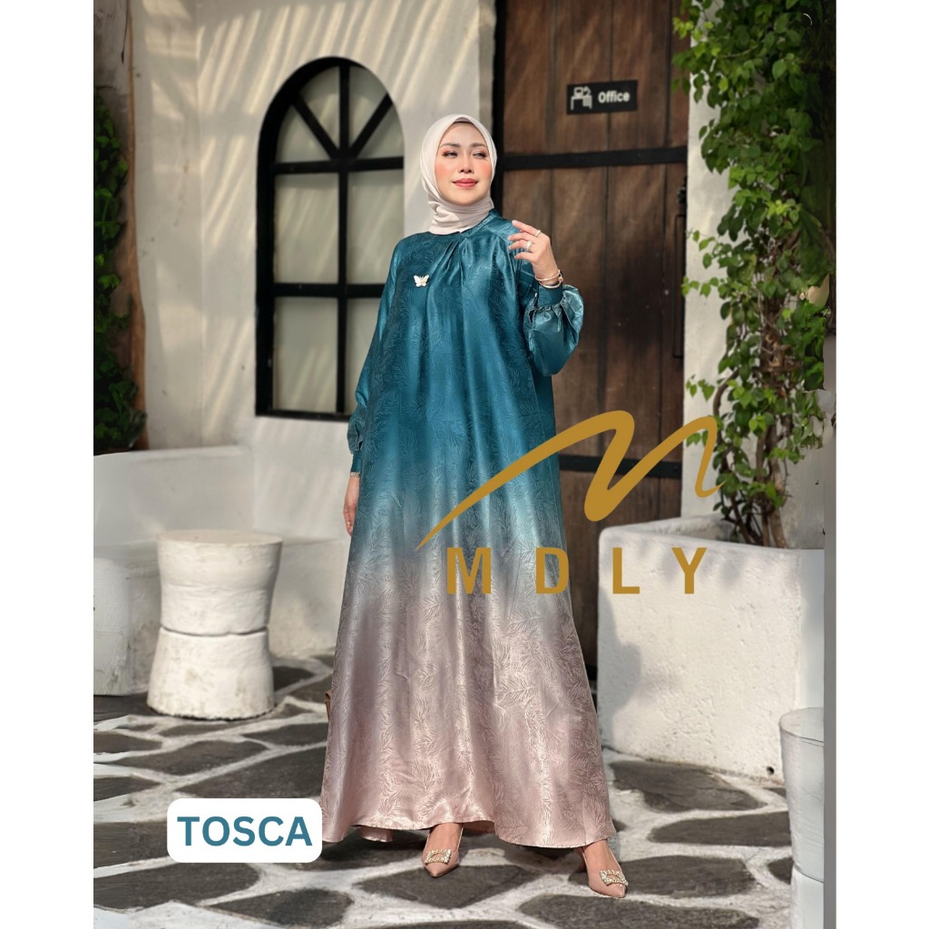 191-5 MDLY Baju gamis wanita muslimah Fauzia dress by Mdly