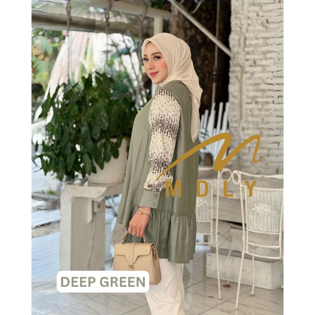 M148-5 MDLY Baju kemeja atasan wanita Radya Lux Shirt by Mdly