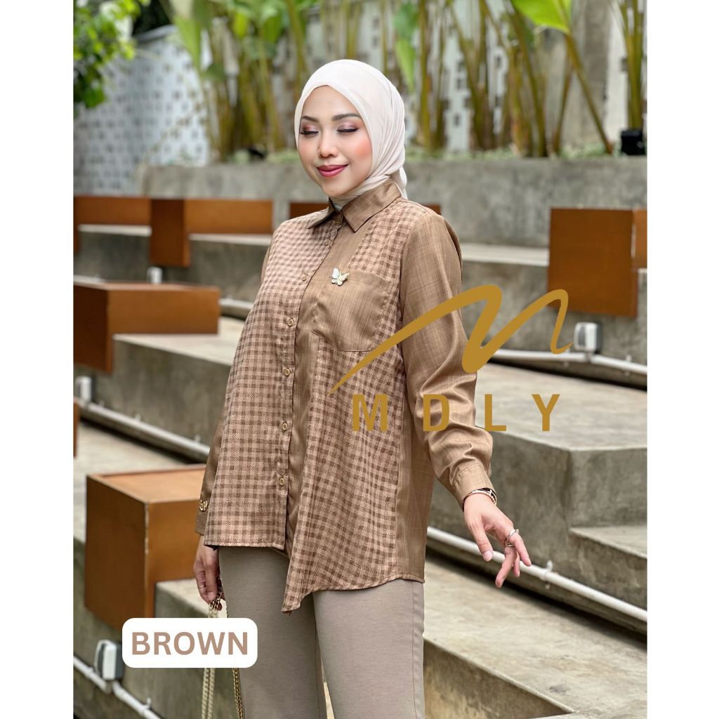 M 135-5 MDLY Baju kemeja atasan wanita Neisya Shirt by Mdly