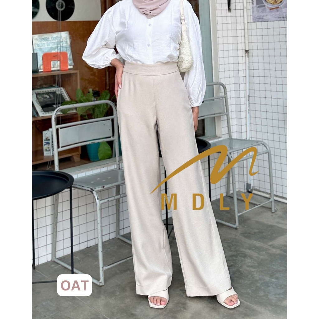 M178-5 MDLY Celana panjang kain wanita Seera Pants by Mdly