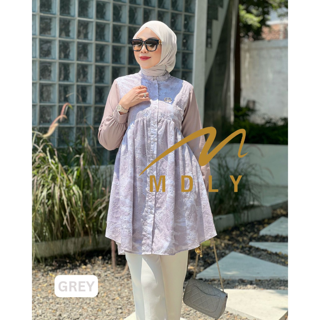 M 119-5 - Helua Tunik Exclusive By MDLY - Tie Dye Cotton Embroidery