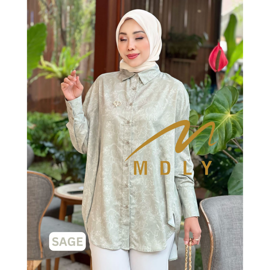 M64-5 - Toile De Jouy Monogram Shirt - mdly exclusive printing - by MDLY