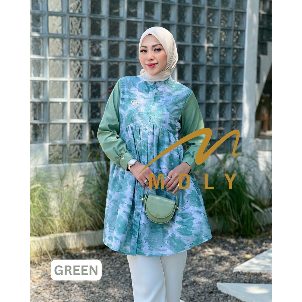 M 119-5 - Helua Tunik Exclusive By MDLY - Tie Dye Cotton Embroidery