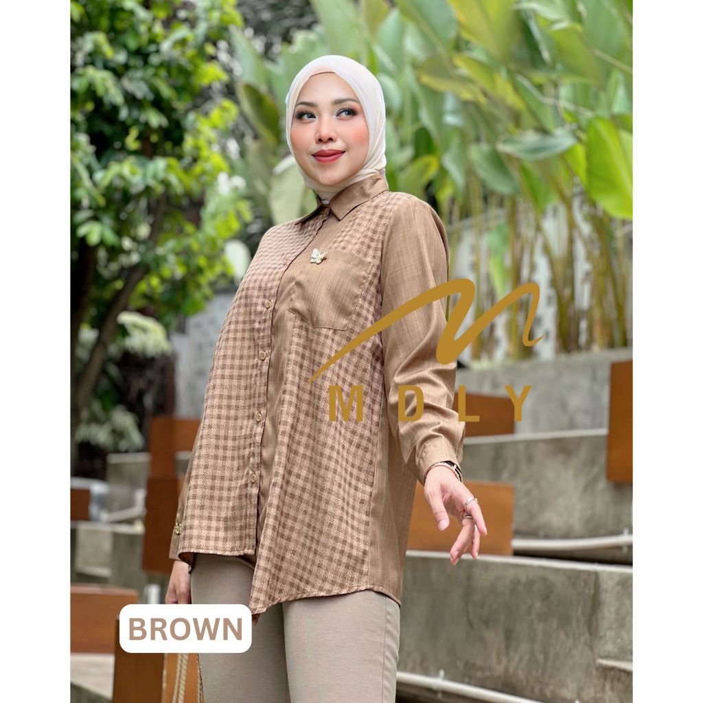 M 135-5 MDLY Baju kemeja atasan wanita Neisya Shirt by Mdly