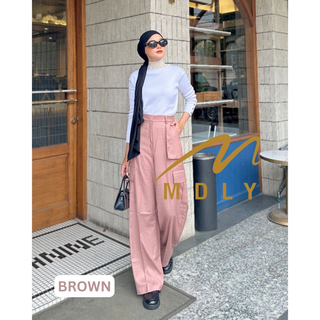 M174-5 MDLY Celana panjang wanita kargo Kana Cargo Pants by Mdly