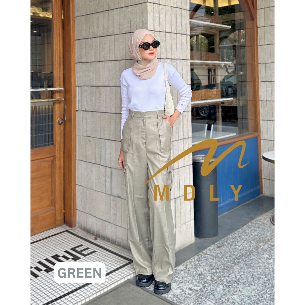 M174-5 MDLY Celana panjang wanita kargo Kana Cargo Pants by Mdly