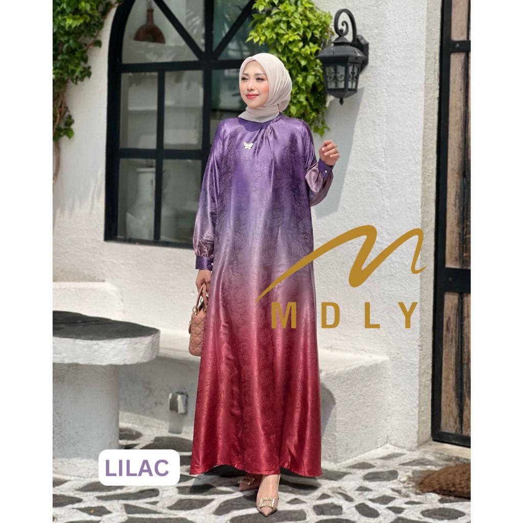 191-5 MDLY Baju gamis wanita muslimah Fauzia dress by Mdly