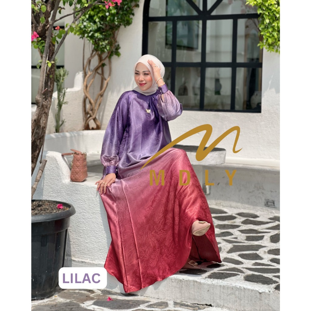 191-5 MDLY Baju gamis wanita muslimah Fauzia dress by Mdly