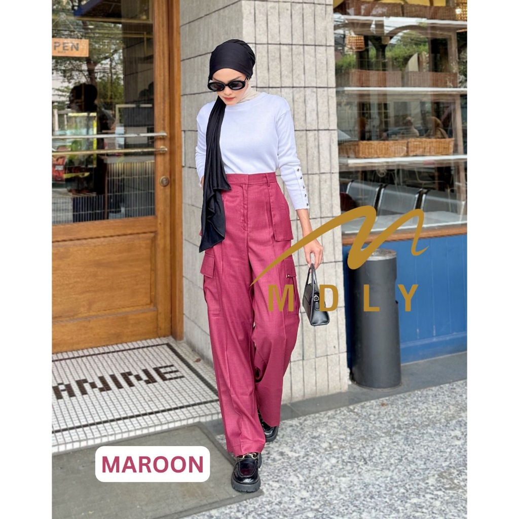 M174-5 MDLY Celana panjang wanita kargo Kana Cargo Pants by Mdly