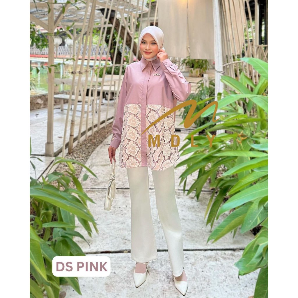 MDLY Baju Atasan wanita/Kemeja Wanita Kombinasi Exclusive brocade/Tiana Shirt by MDLY SERIES II