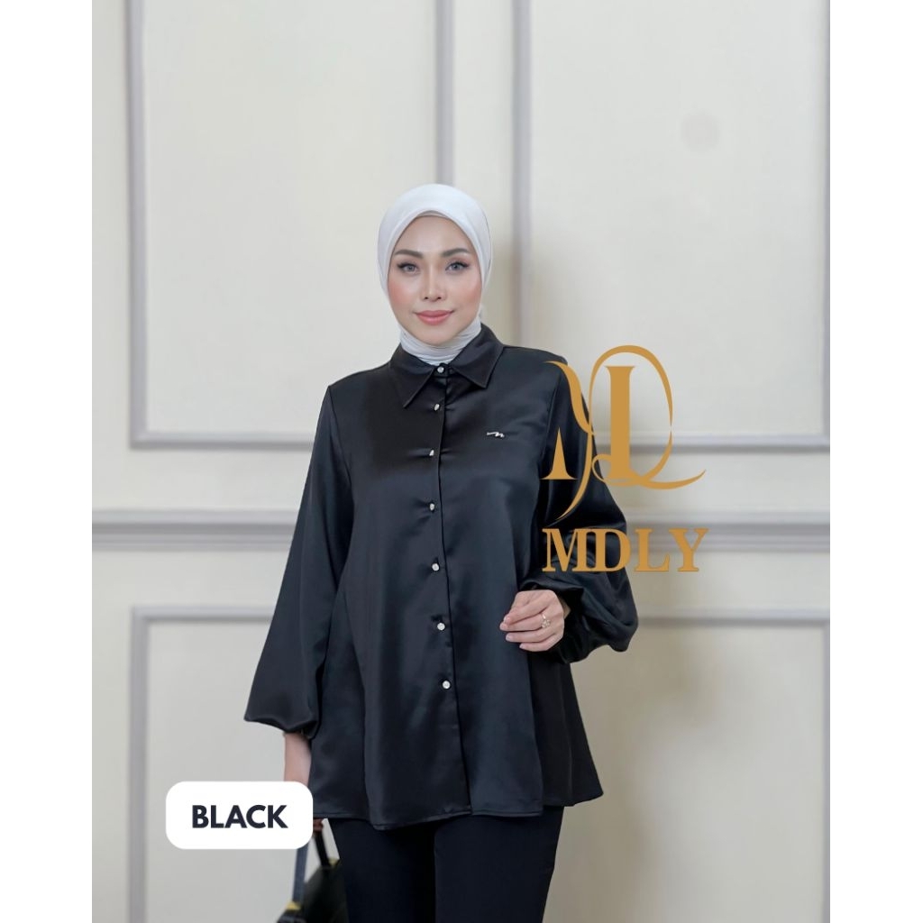 Baju Atasan Wanita Kekinian/Atasan Wanita Polos Elegan Premium/Hannah Lux Shirt by MDLY