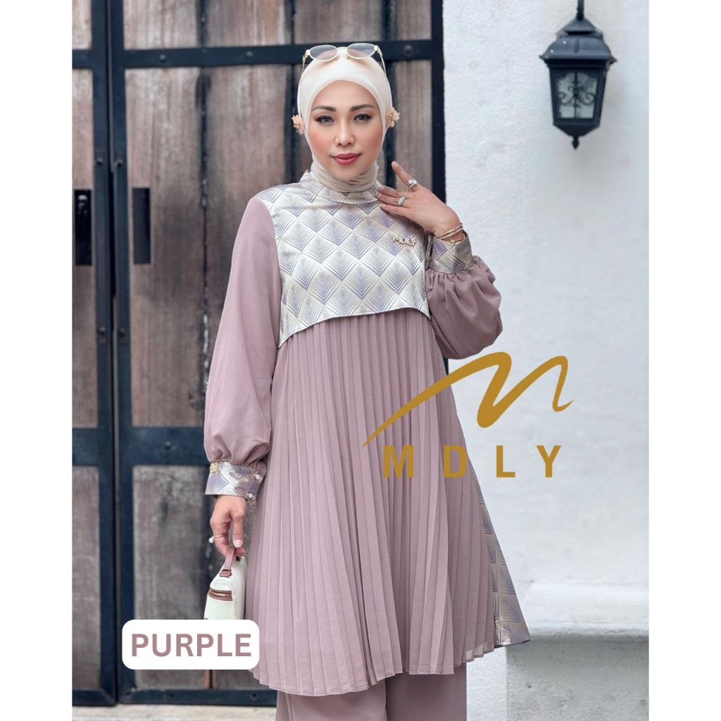 MDLY Baju Setelan Muslim Wanita/One Set Celana/Setelan Celana Premium Elegan Mewah/Elief Set by MDLY