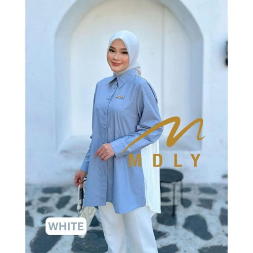 Image of MDLY Baju kemeja atasan wanita/Kemeja Casual Semi Formal/Marzue Shirt Series I by MDLY