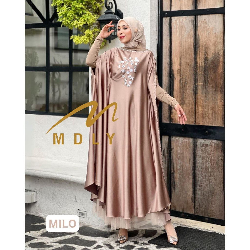 MDLY Baju Gamis Lebaran Wanita/Gamis Kaftan Mewah Premium/Gamis Raya/Shaqira kaftan by MDLY