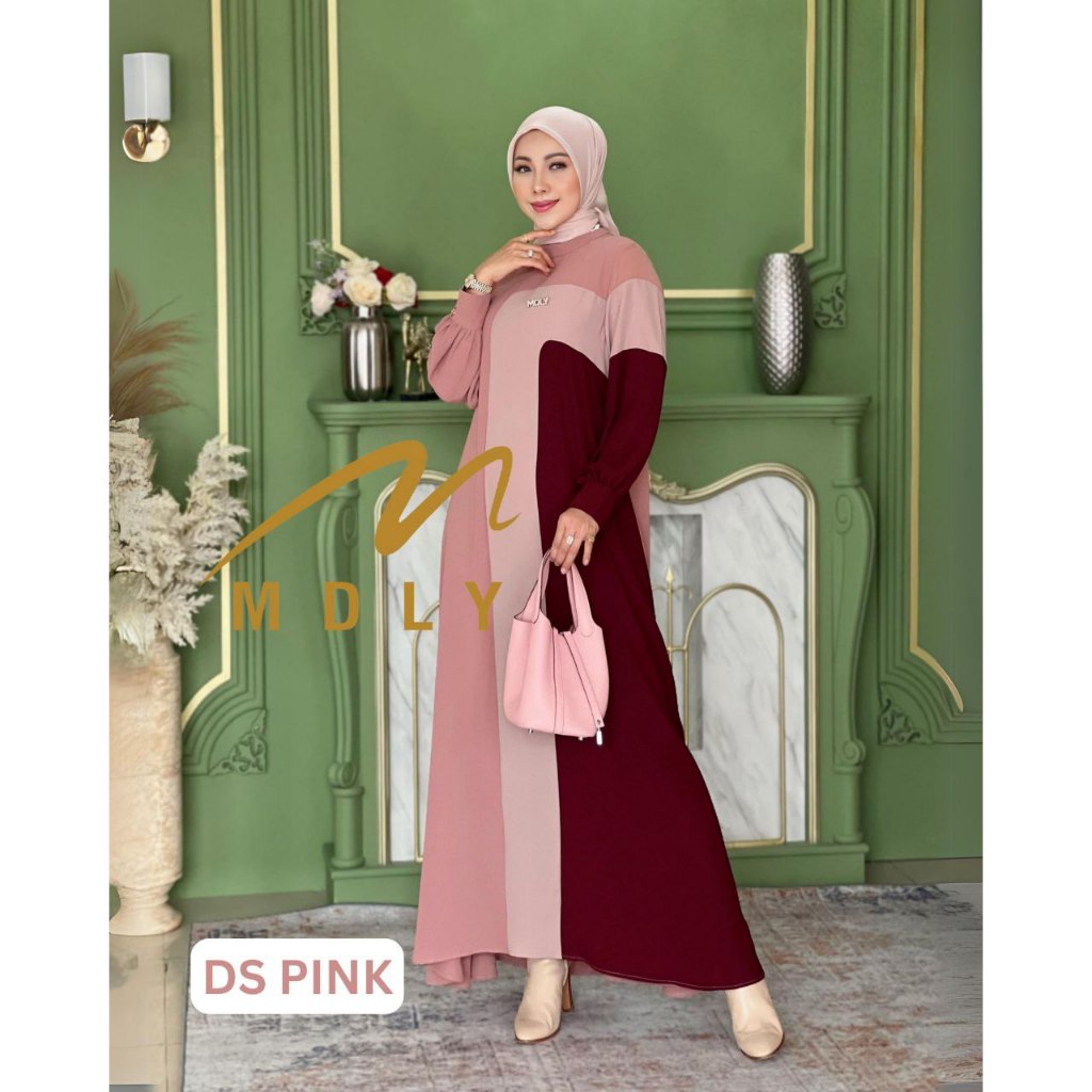 MDLY Baju Gamis Wanita Muslim/Gamis Polos/Gamis/Gamis Lebaran/Maezen Prive Dress by MDLY
