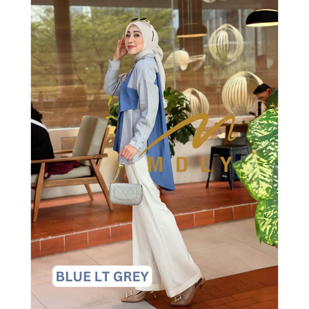 Leeve Shirt by MDLY Baju Atasan Wanita Kemeja Lengan Panjang Casual Basic