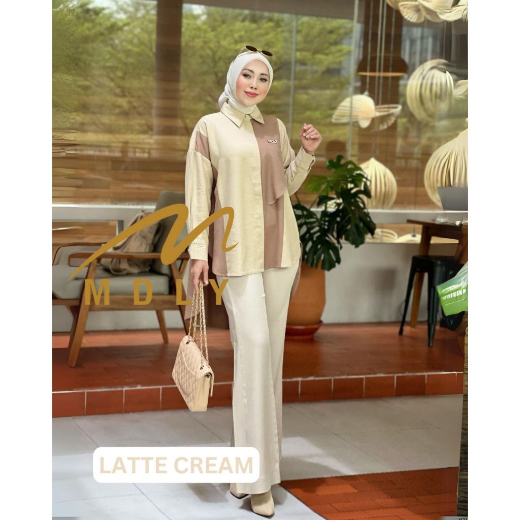 Leeve Shirt by MDLY Baju Atasan Wanita Kemeja Lengan Panjang Casual Basic