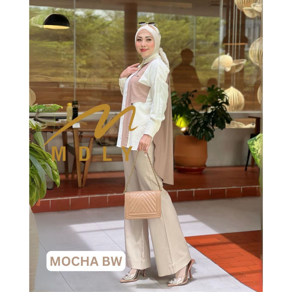 Leeve Shirt by MDLY Baju Atasan Wanita Kemeja Lengan Panjang Casual Basic