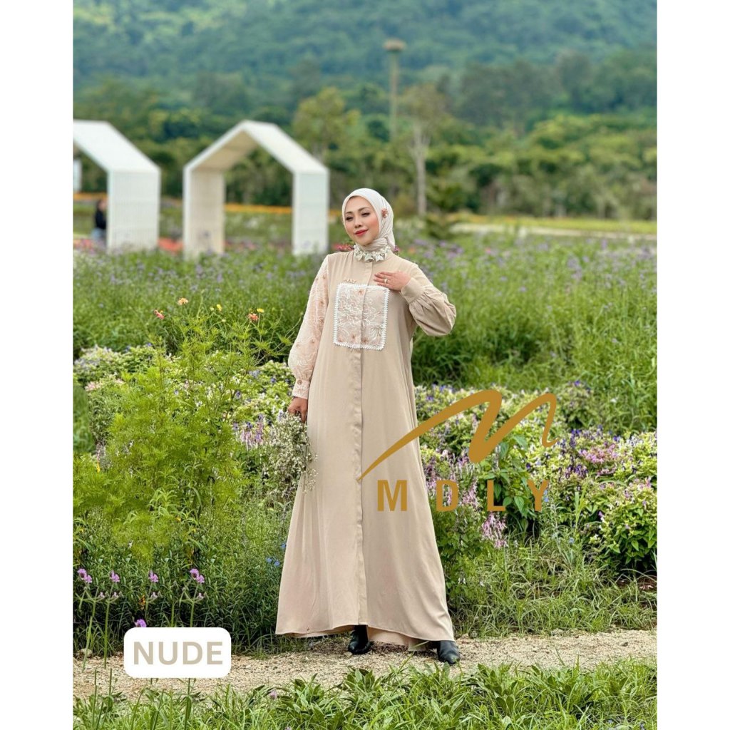 Haura Dress by MDLY Baju Gamis Wanita Muslim Baju Busana Dress