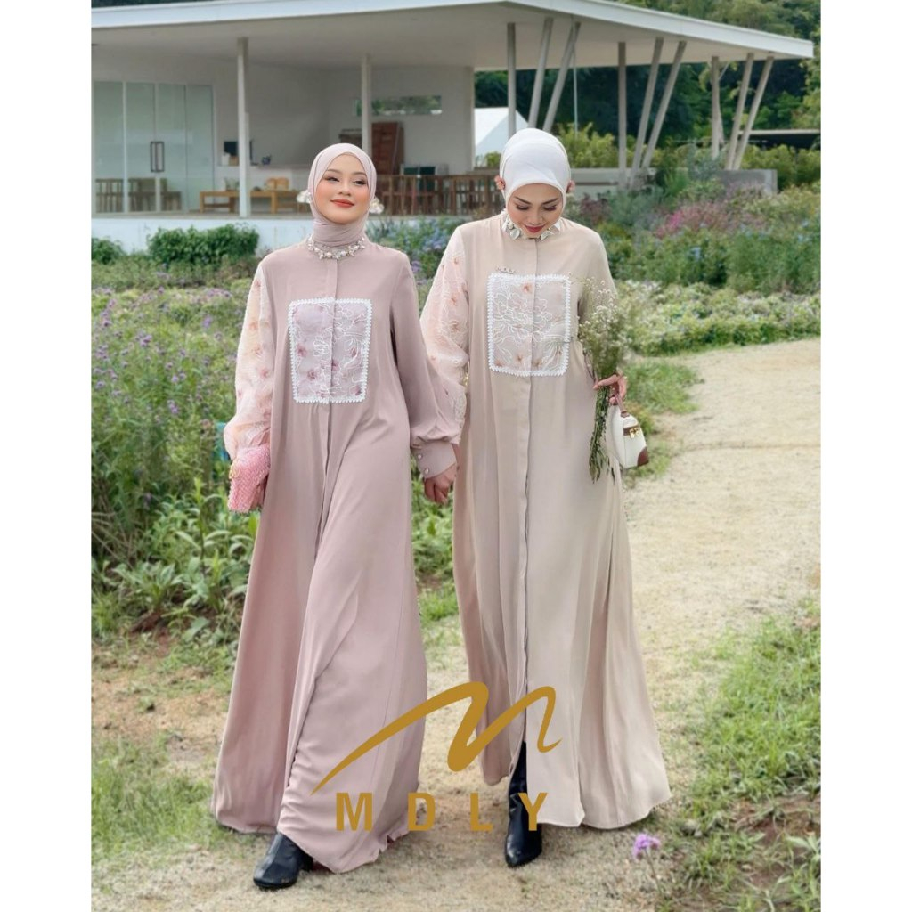 Haura Dress by MDLY Baju Gamis Wanita Muslim Baju Busana Dress